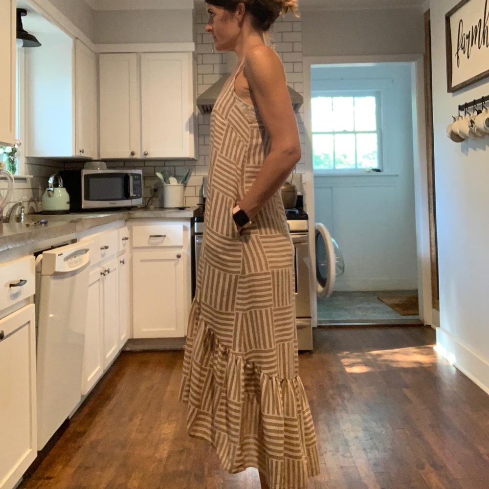 Spaghetti strap high low dress